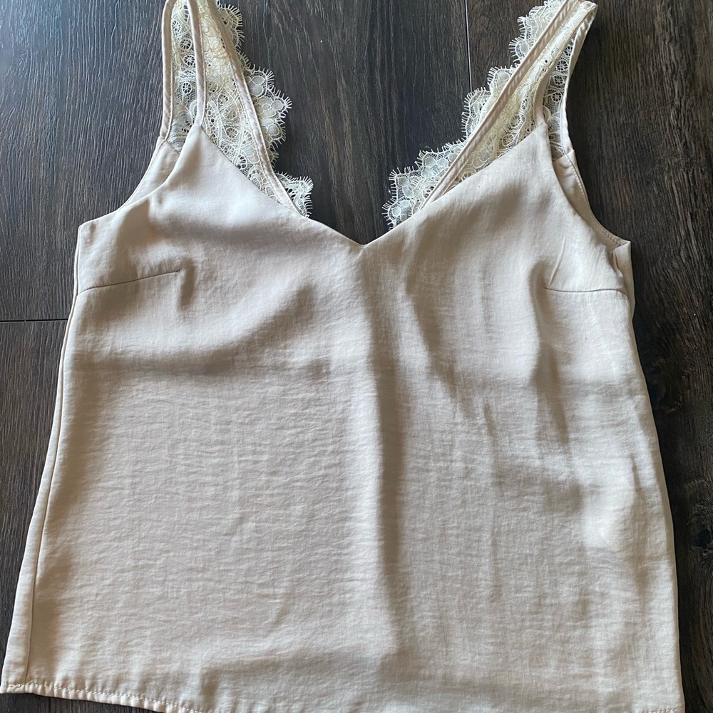 H&M silky shirt with lace straps